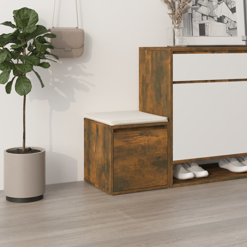 E-shop vidaXL Box so zásuvkou, tmavý dub 40,5x40x40 cm, kompozitné drevo