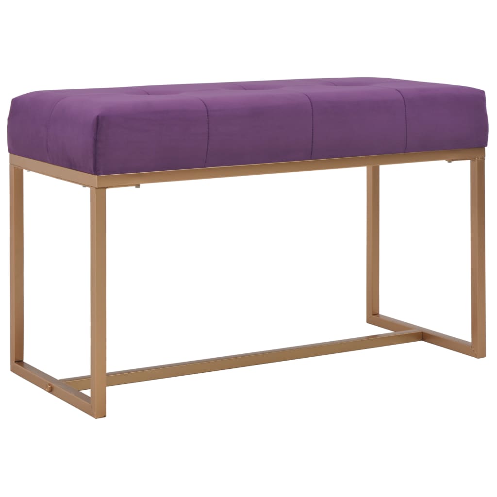 E-shop vidaXL Lavička 80 cm fialová zamatová