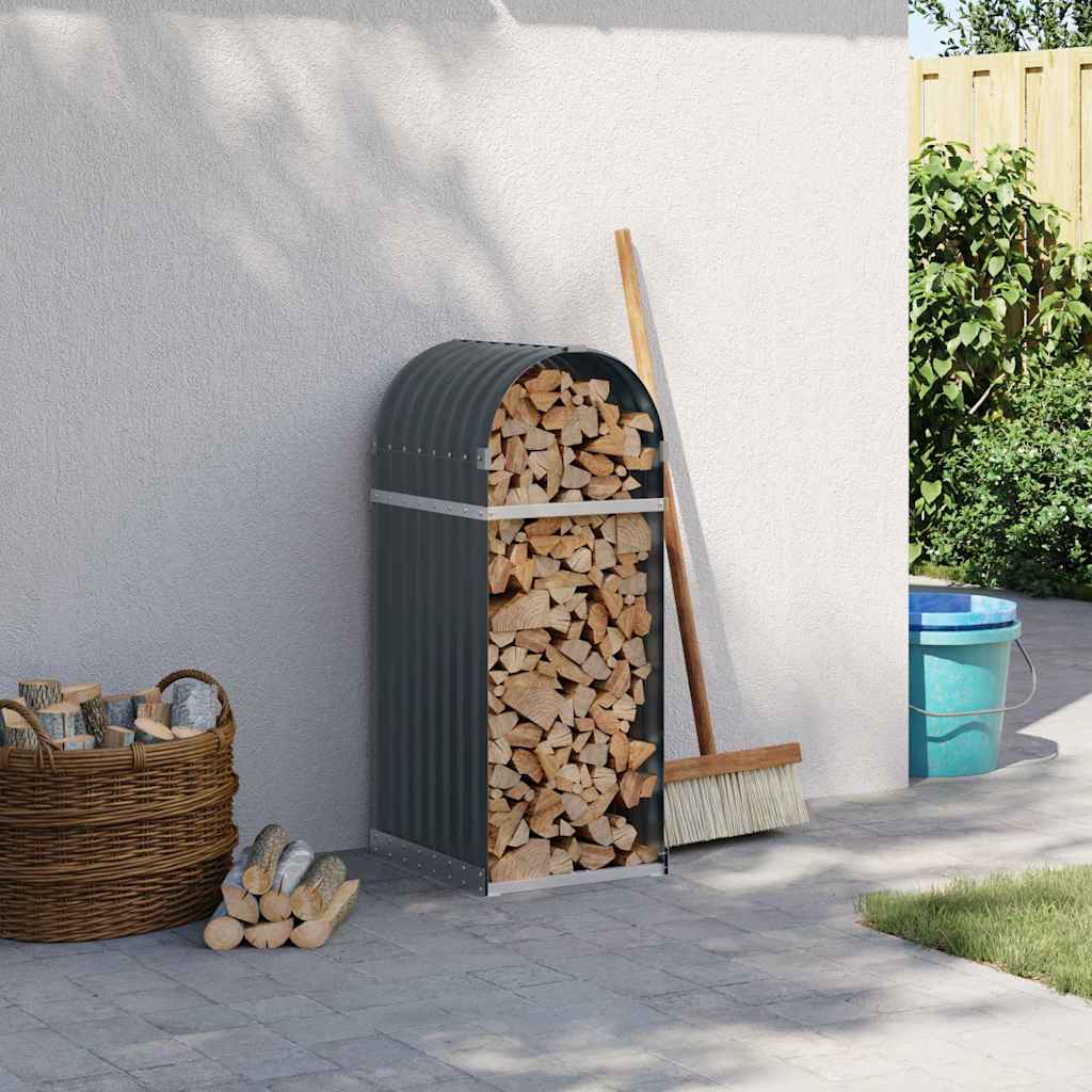 E-shop vidaXL Držiak na drevo antracitový 40x45x100 cm pozinkovaná oceľ