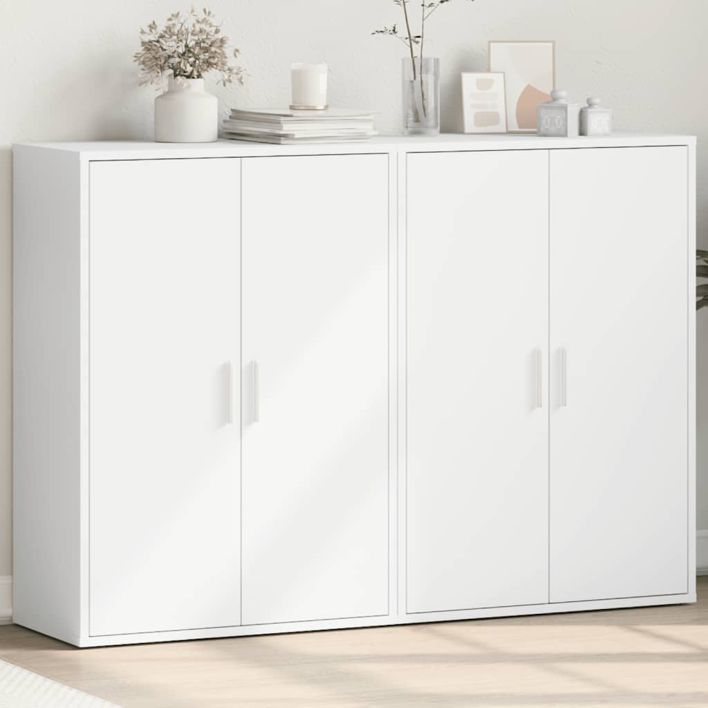 E-shop vidaXL Komody 2 ks biele 60x31x84 cm kompozitné drevo