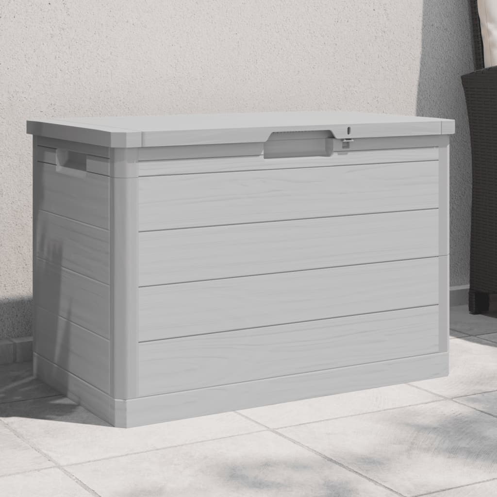 E-shop vidaXL Vonkajší box na vankúše sivý 77,5x44,5x53 cm polypropylén