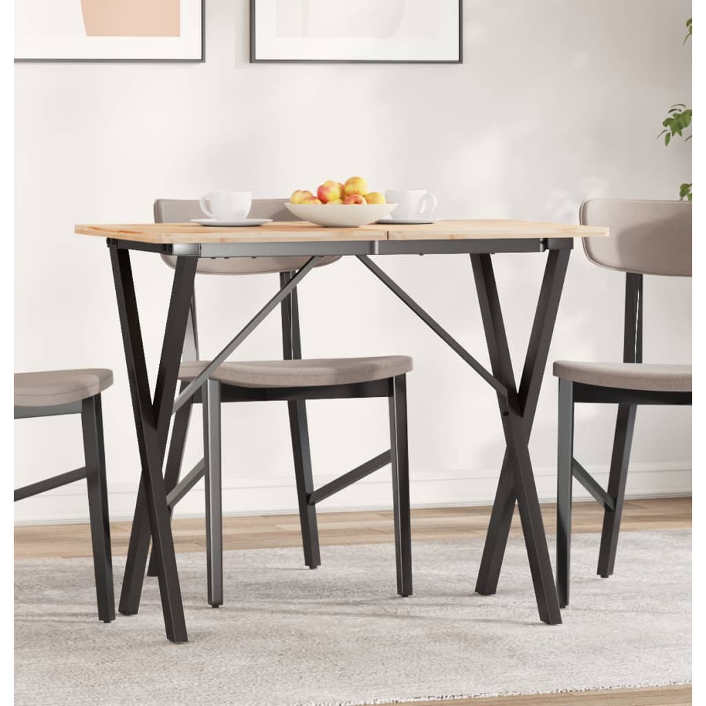 E-shop vidaXL Nohy jedálenského stola X-rám 80x40x73 cm oceľ