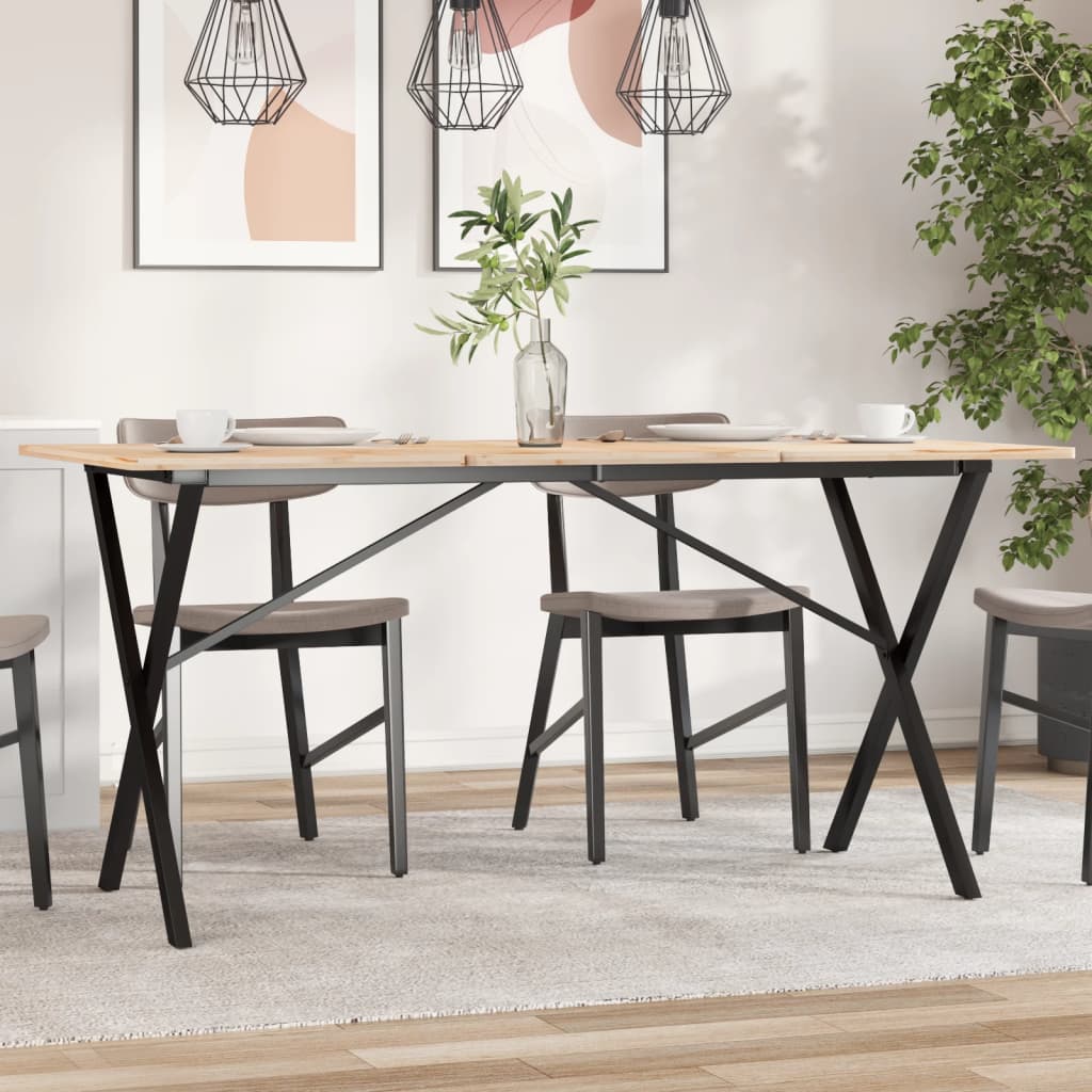 E-shop vidaXL Nohy jedálenského stola X-rám 140x60x73 cm oceľ