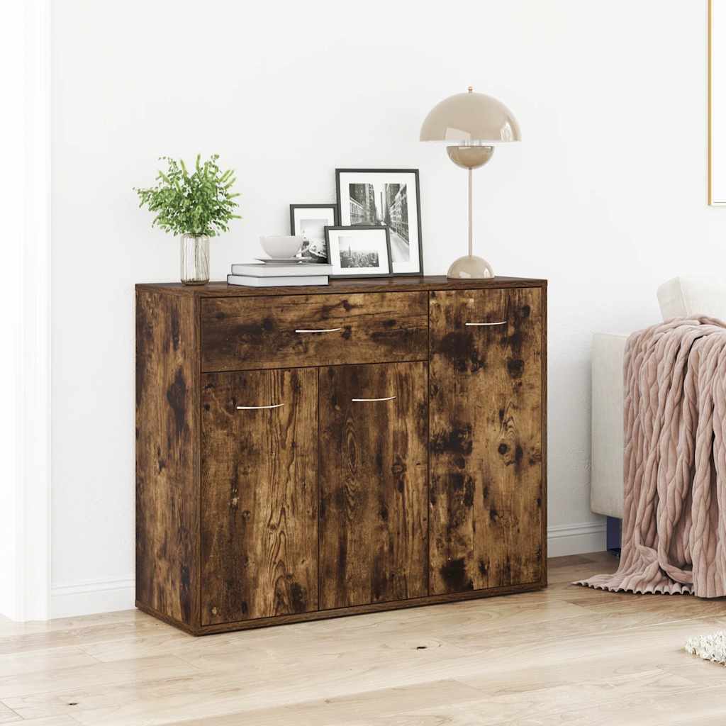 E-shop vidaXL Komoda dymový dub 88x30x70 cm spracované drevo