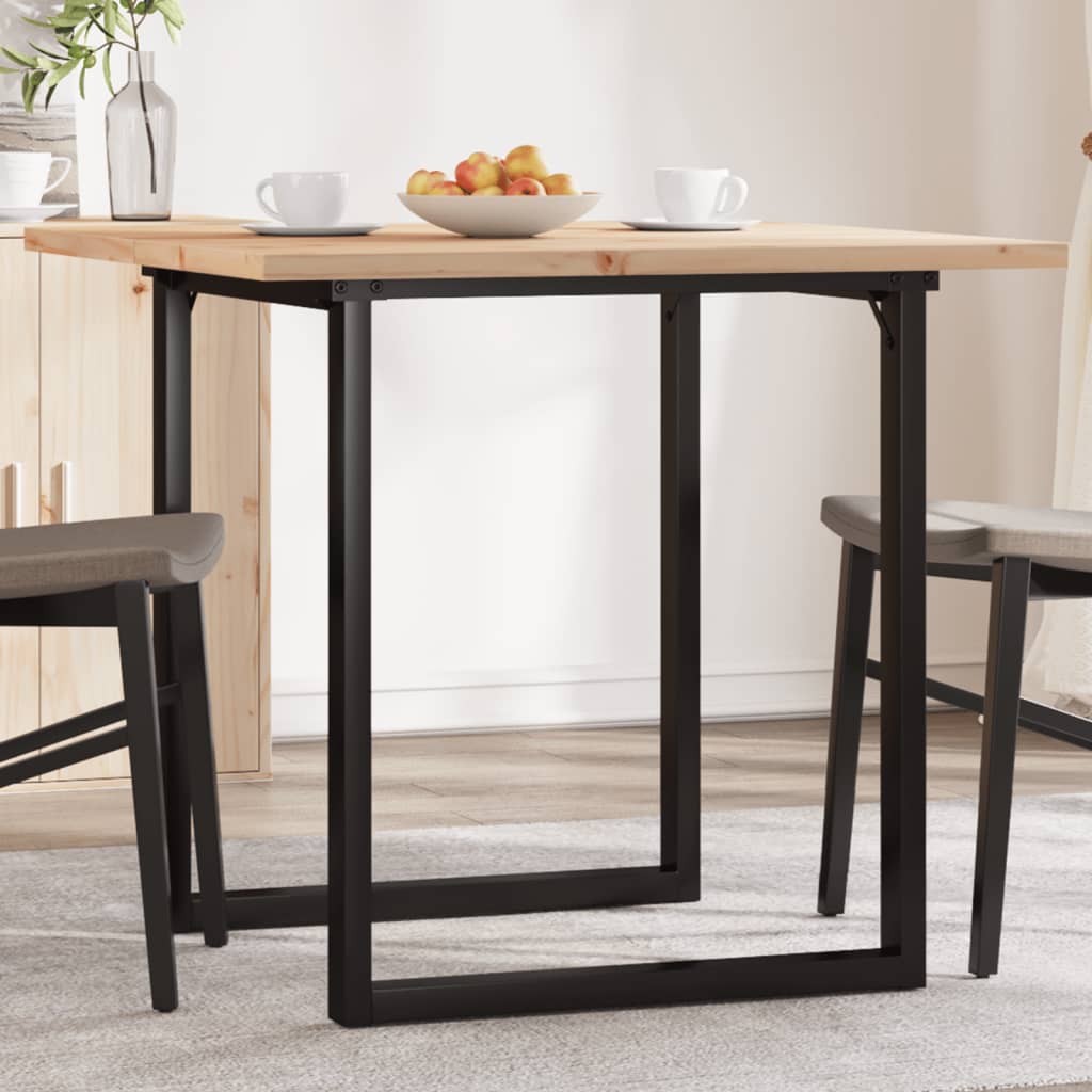 E-shop vidaXL Jedálenský stolík v tvare O 80x80x75,5 cm borovica a oceľ