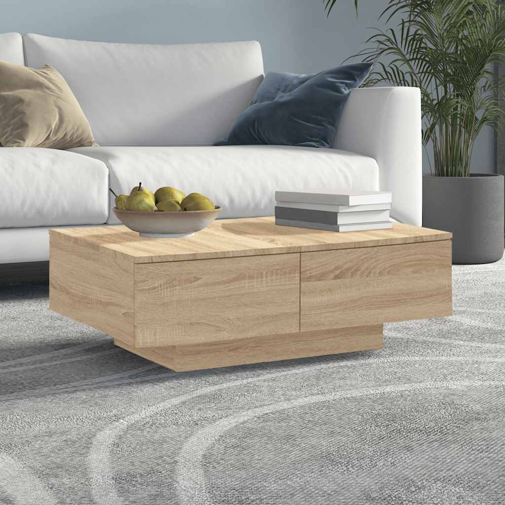 E-shop vidaXL Konferenčný stolík farba dub sonoma 90x60x31cm kompozitné drevo