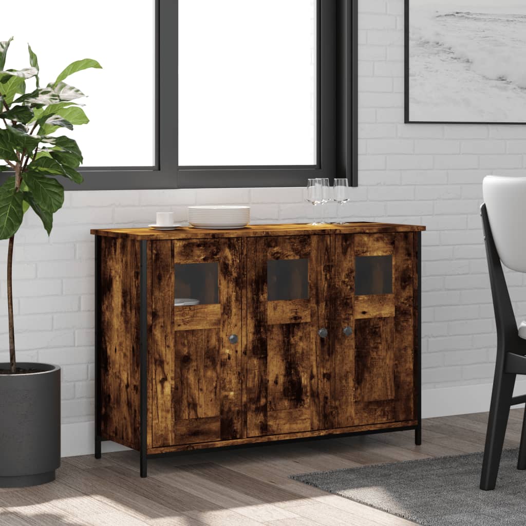 E-shop vidaXL Komoda dymový dub 100x35x70 cm kompozitné drevo