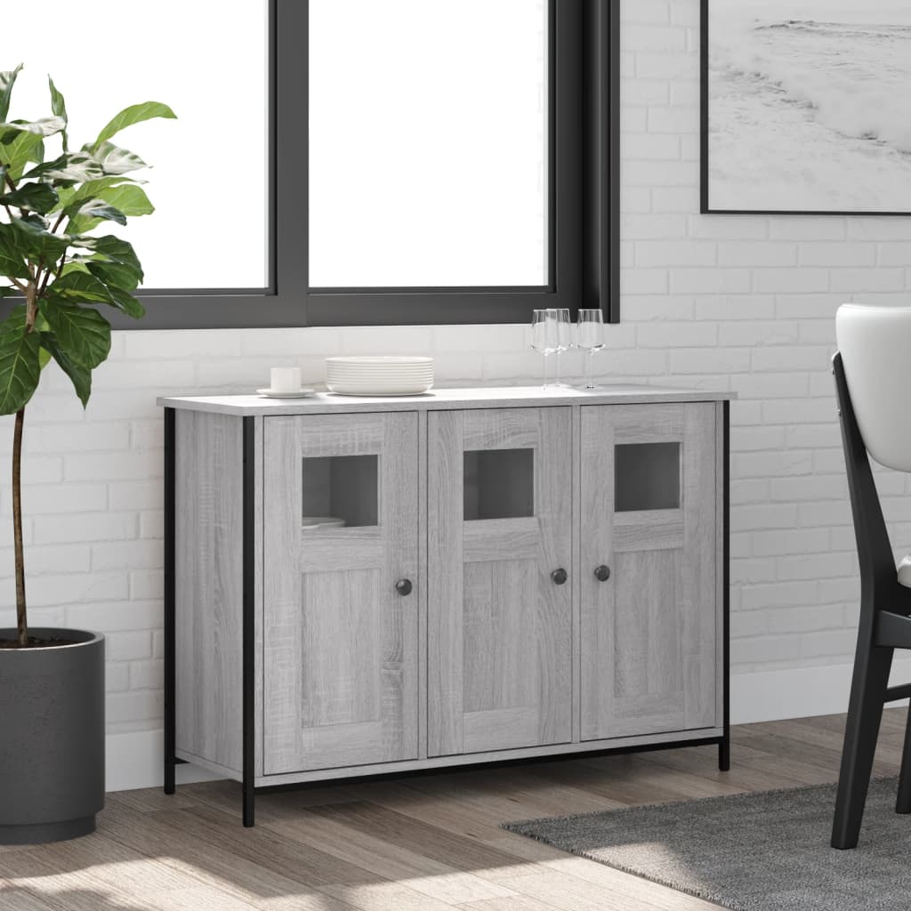 E-shop vidaXL Komoda sivá sonoma 100x35x70 cm kompozitné drevo