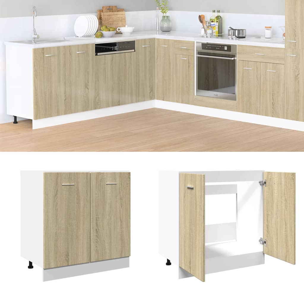 E-shop vidaXL Spodná skrinka “Lyon” dub sonoma 80x46x81,5 cm kompozitné drevo