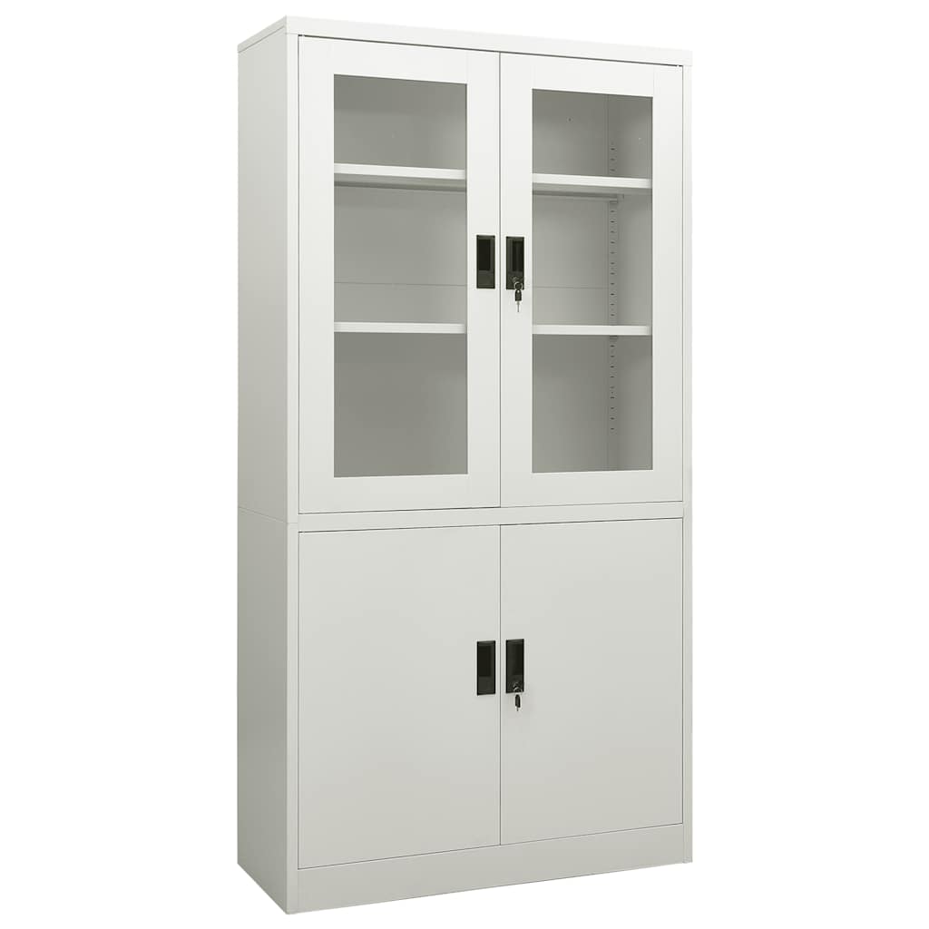 E-shop vidaXL Kancelárska skriňa bledosivá 90x40x180 cm oceľ
