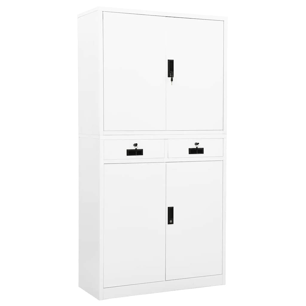 E-shop vidaXL Kancelárska skriňa biela 90x40x180 cm oceľ