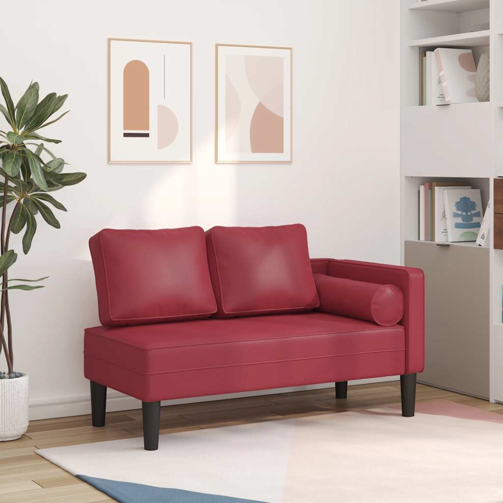 E-shop vidaXL Leňoška s vankúšmi, biela, umelá koža
