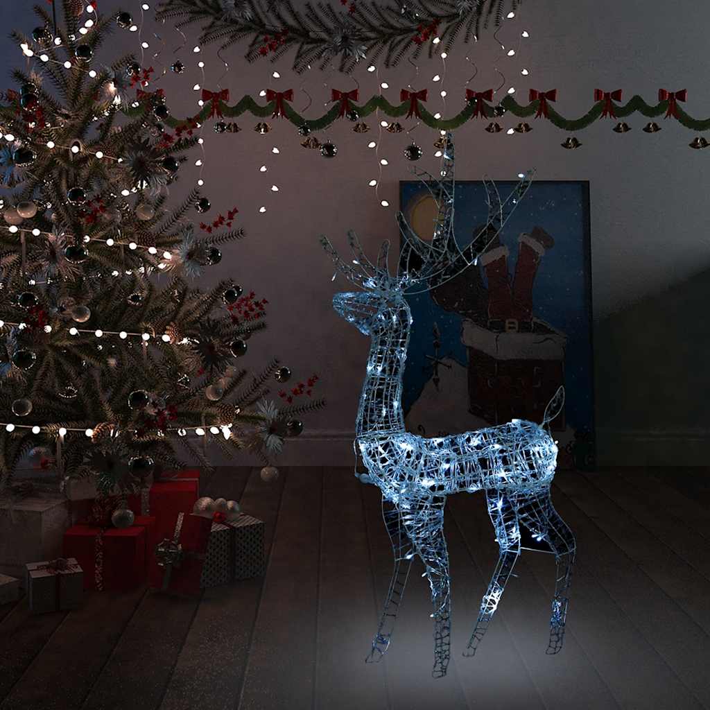 E-shop vidaXL Vianočná dekorácia, akrylový sob 140 LED, 120 cm, studená biela