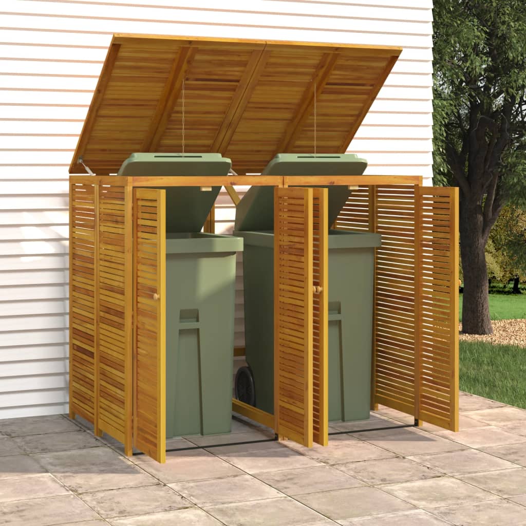 E-shop vidaXL Prístrešok na dva odpadkové koše 140x89x117 cm masívna akácia