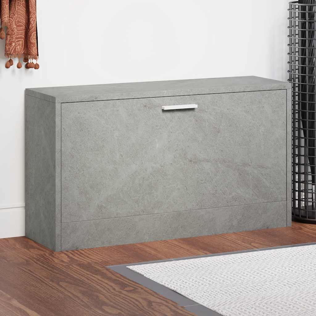 E-shop vidaXL Lavica na topánky betónová sivá 80x24x45 cm spracované drevo