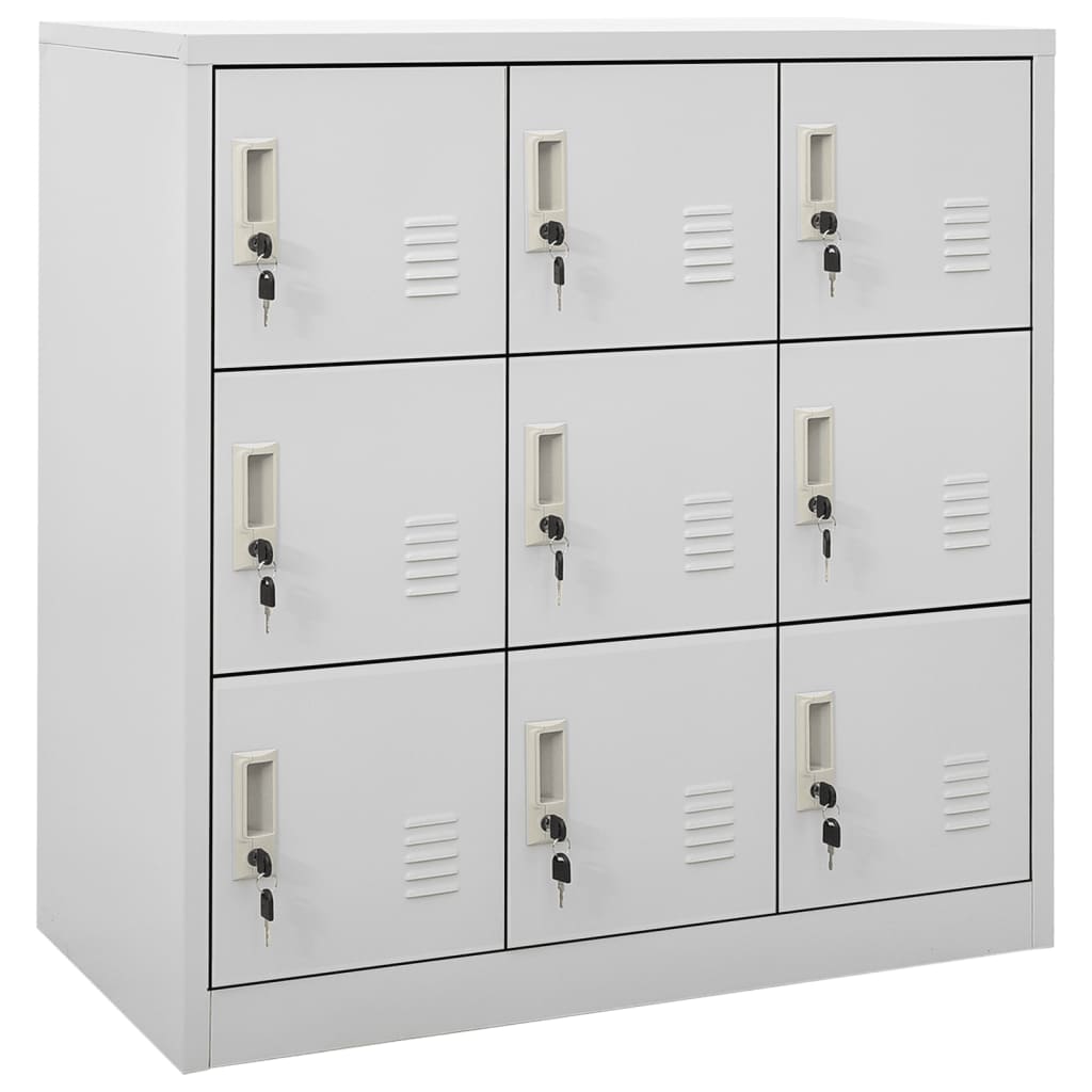 E-shop vidaXL Uzamykacia skriňa bledosivá 90x45x92,5 cm oceľová