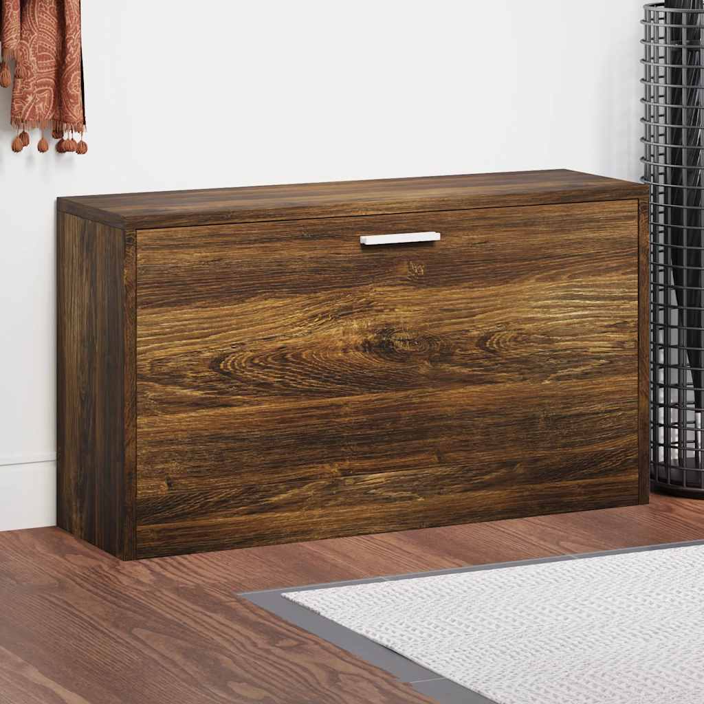 E-shop vidaXL Lavica na topánky dymový dub 80x24x45 cm spracované drevo