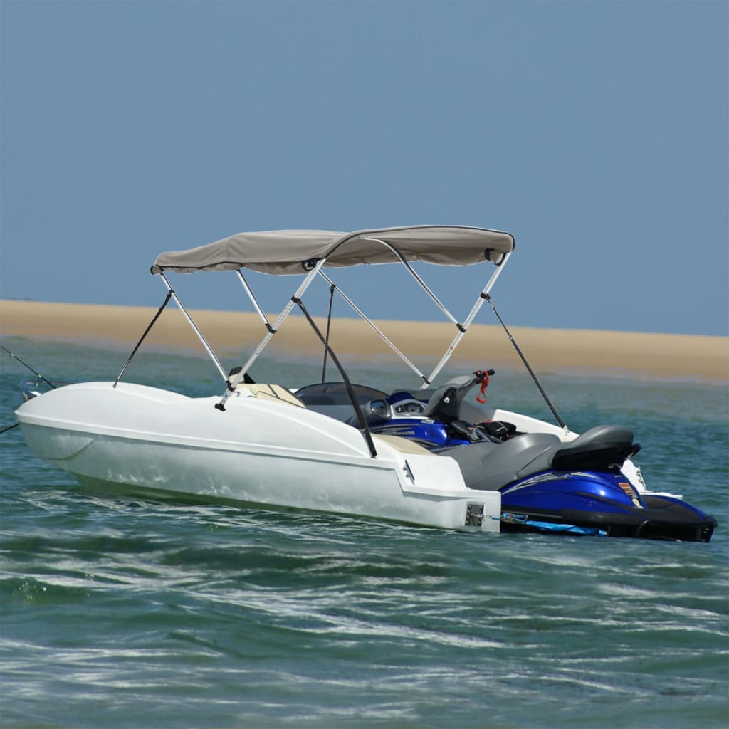 E-shop vidaXL Strieška Bimini s 3 oblúkmi a stenami 183x(170-182)x137 cm