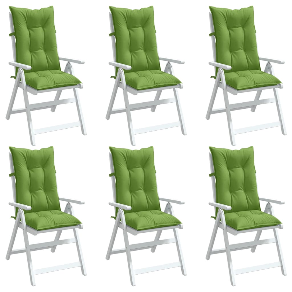 E-shop vidaXL Vankúše na stoličky 6 ks zelená melanž 120x50x7 cm látka