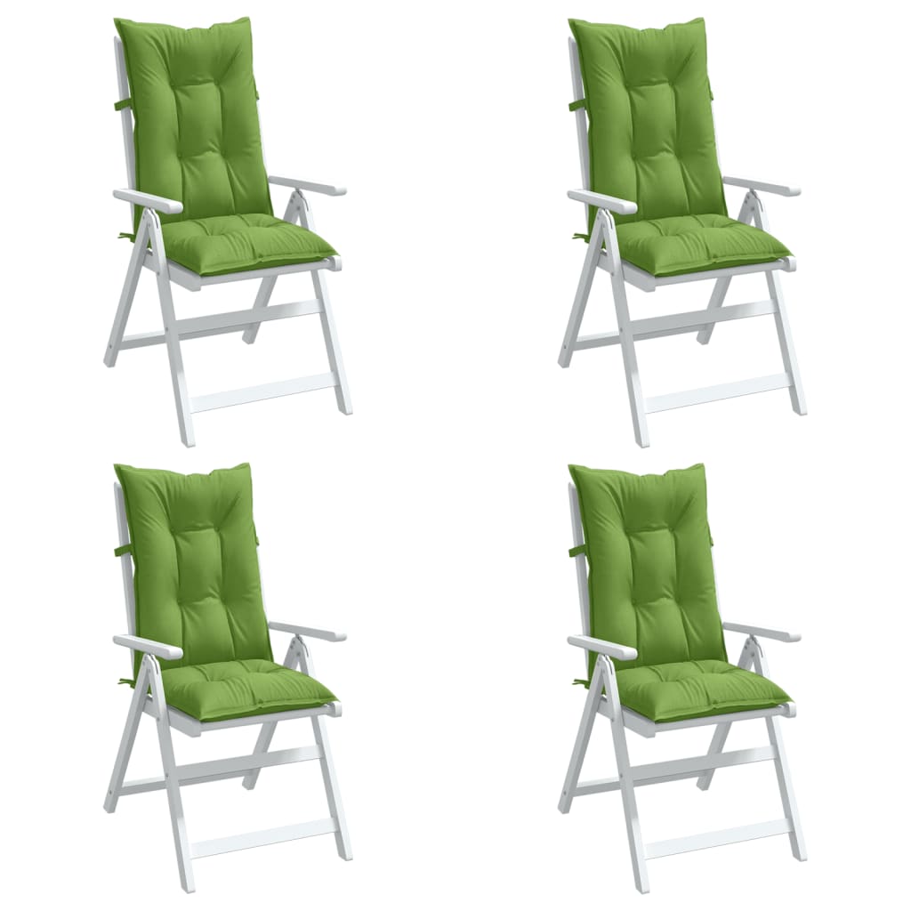E-shop vidaXL Vankúše na stoličky 4 ks zelená melanž 120x50x7 cm látka