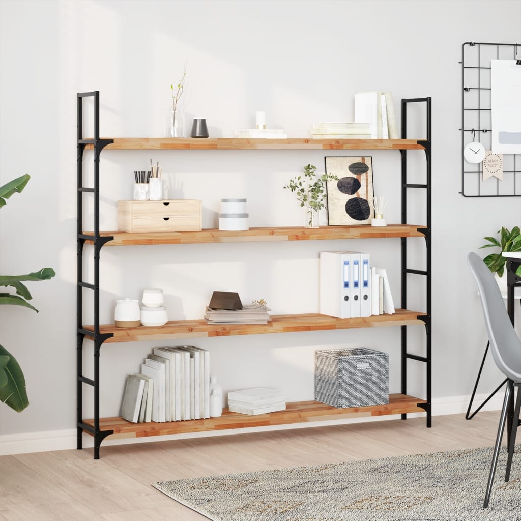 E-shop vidaXL Plávajúce police 3ks 160x20x4cm, akáciový masív, olejová úprava