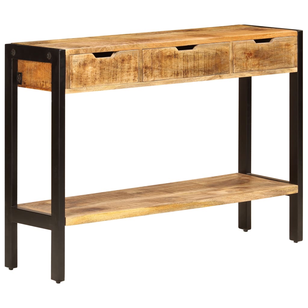 E-shop vidaXL Príborník z mangového dreva s 3 zásuvkami 110x35x75 cm