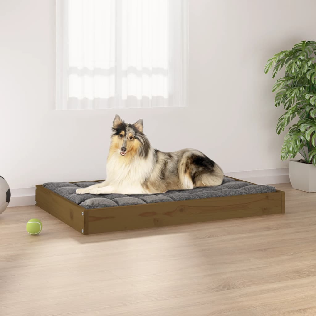 E-shop vidaXL Psia posteľ medovo-hnedá 91,5x64x9 cm borovicový masív