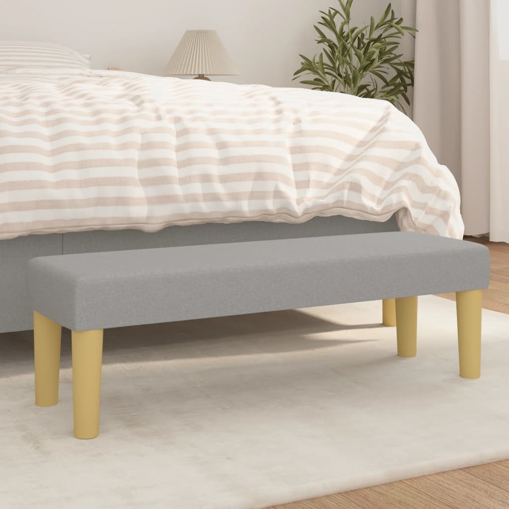 E-shop vidaXL Lavička bledosivá 100x30x30 cm látka