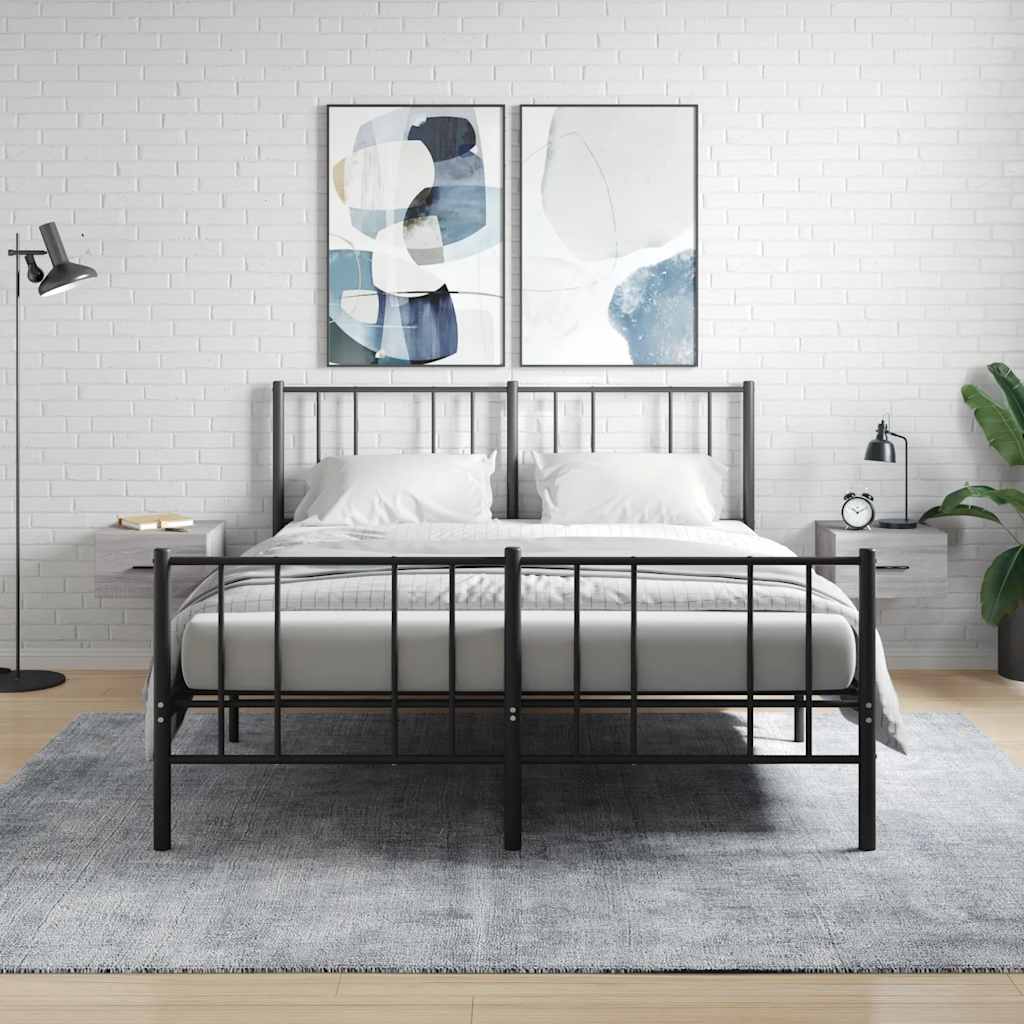 E-shop vidaXL Nástenné nočné stolíky 2 ks sivé sonoma 35x35x20 cm