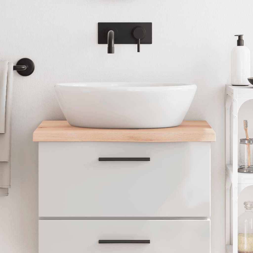 E-shop vidaXL Kúpeľňová doska 60x50x(2-4) cm neošetrený masív