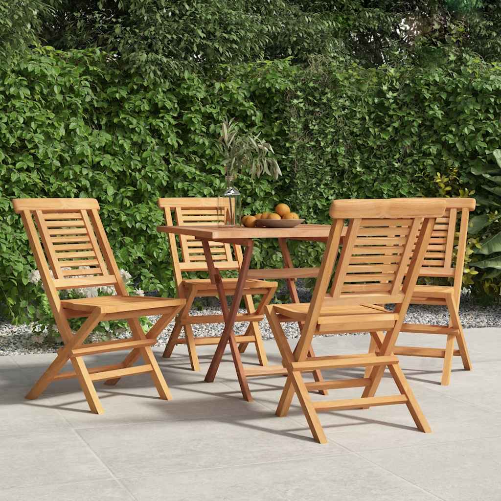 E-shop vidaXL Skladacie záhradné stoličky 4 ks 47x63x90 tíkový masív