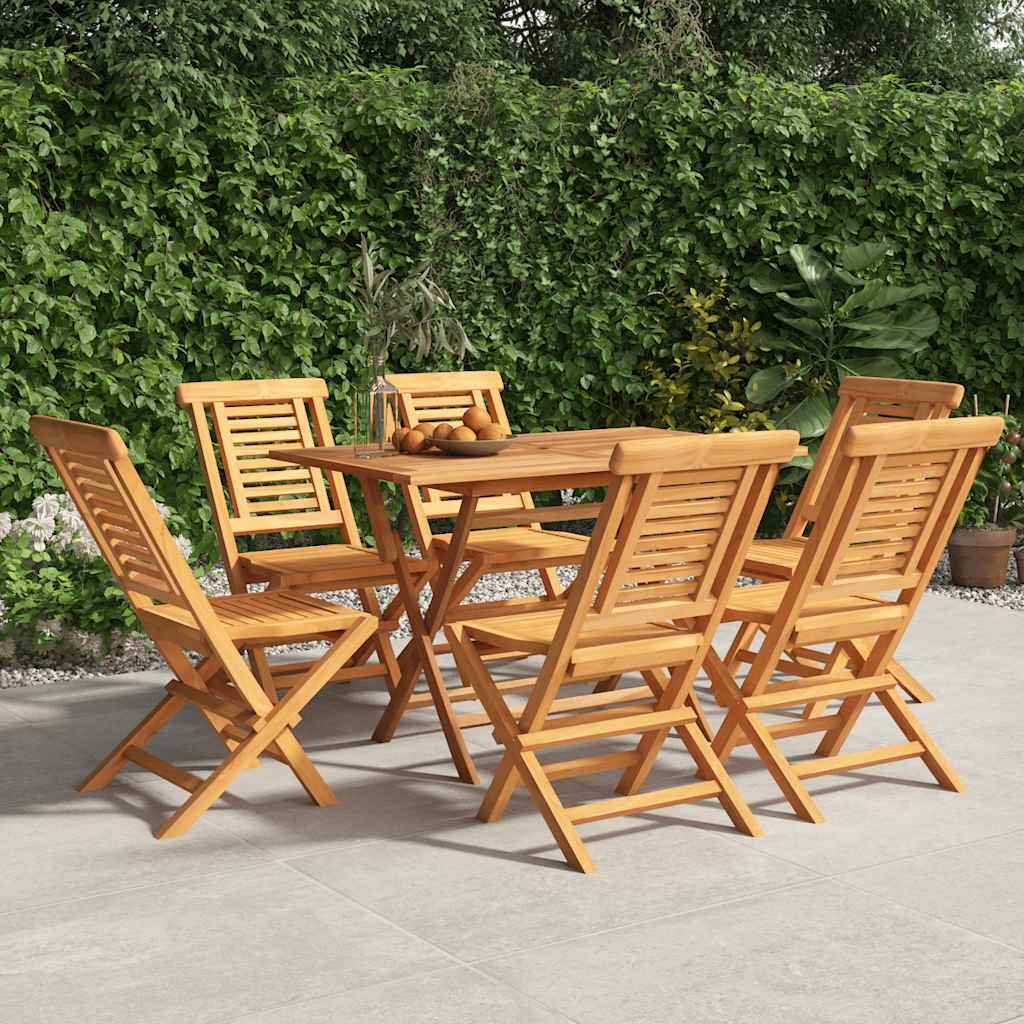 E-shop vidaXL Skladacie záhradné stoličky 6 ks 47x63x90 tíkový masív