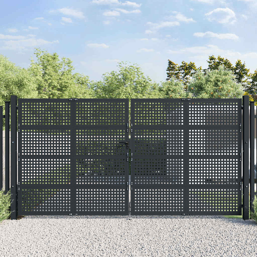 E-shop vidaXL Záhradná brána antracitová 400x175 cm oceľová