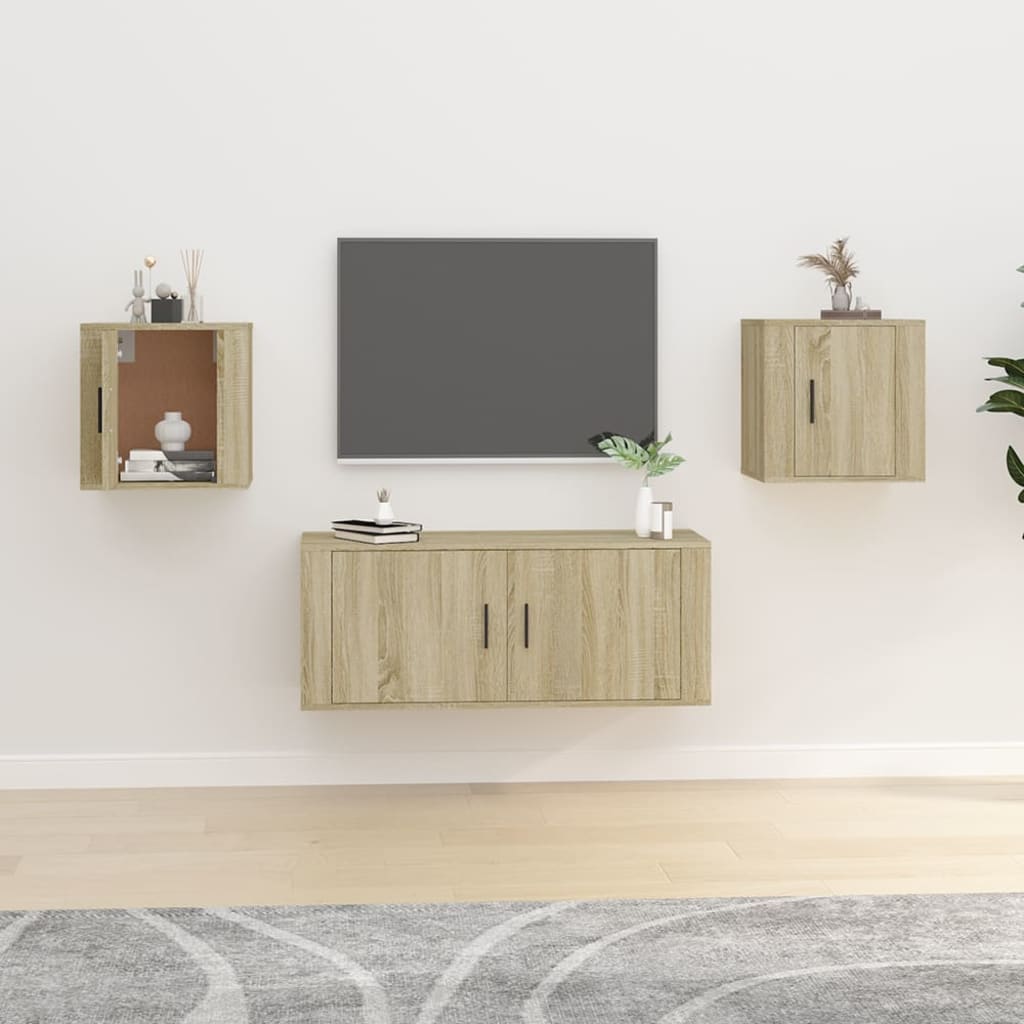 E-shop vidaXL Nástenné TV skrinky 2 ks dub sonoma 40x34,5x40 cm