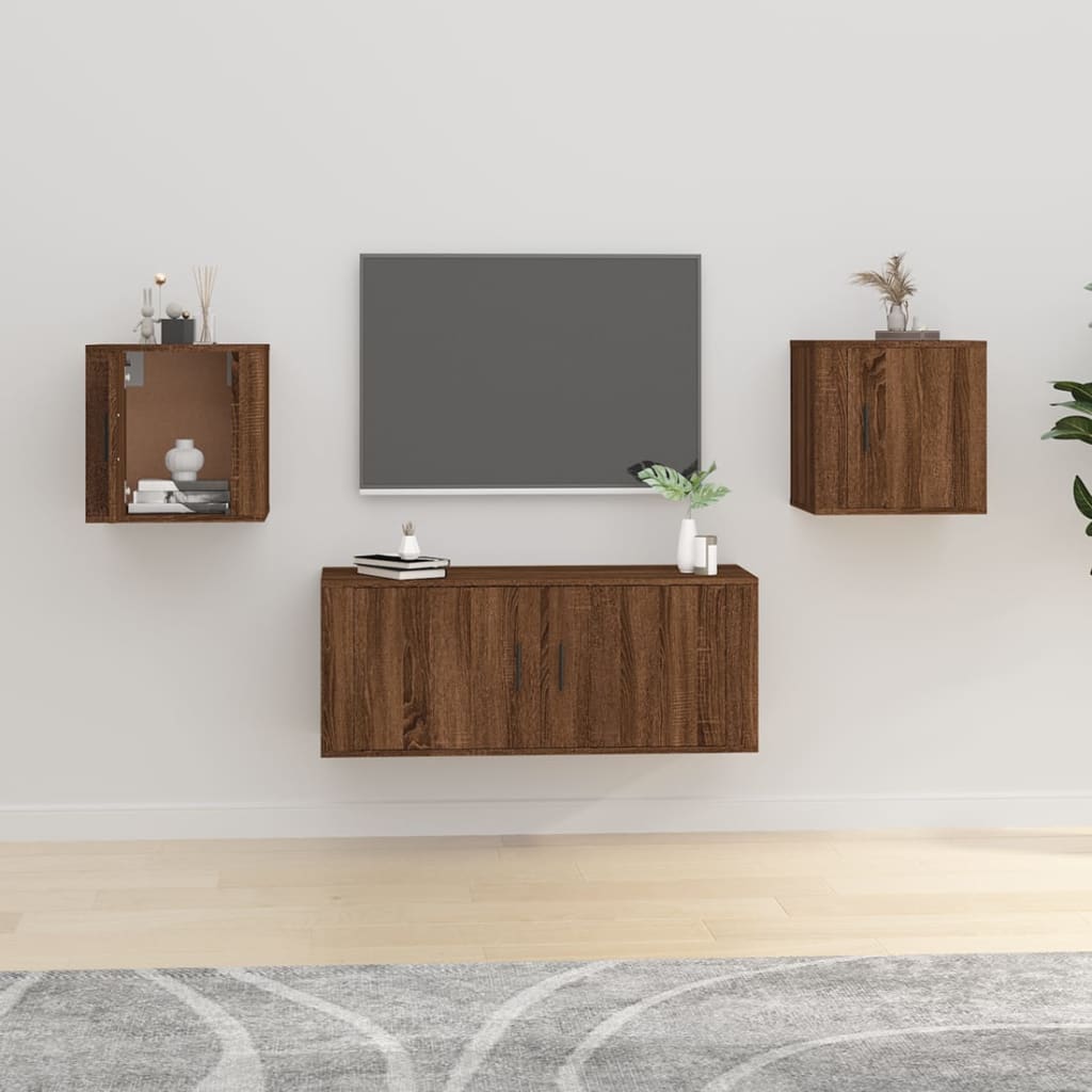 E-shop vidaXL Nástenné TV skrinky 2 ks hnedý dub sonoma 40x34,5x40 cm