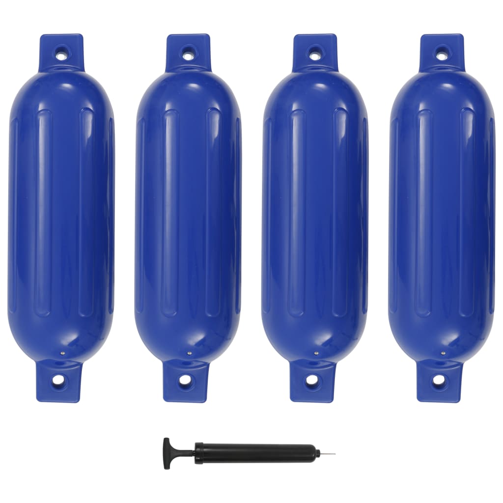 E-shop vidaXL Lodný nárazník 4 ks, modrý 51x14 cm, PVC