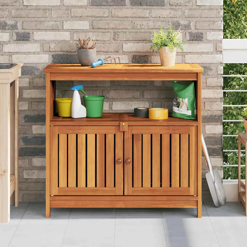 E-shop vidaXL Záhradný konzolový stolík 80x35x75 cm akáciové masívne drevo