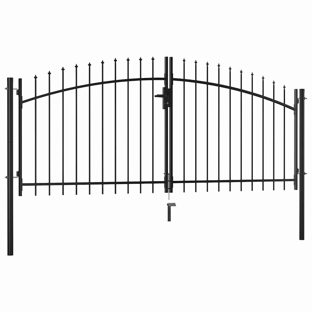 E-shop vidaXL Dvojkrídlová plotová bránka Woerden s vrchnou časťou v tvare oštepu 299,5x149,5 cm