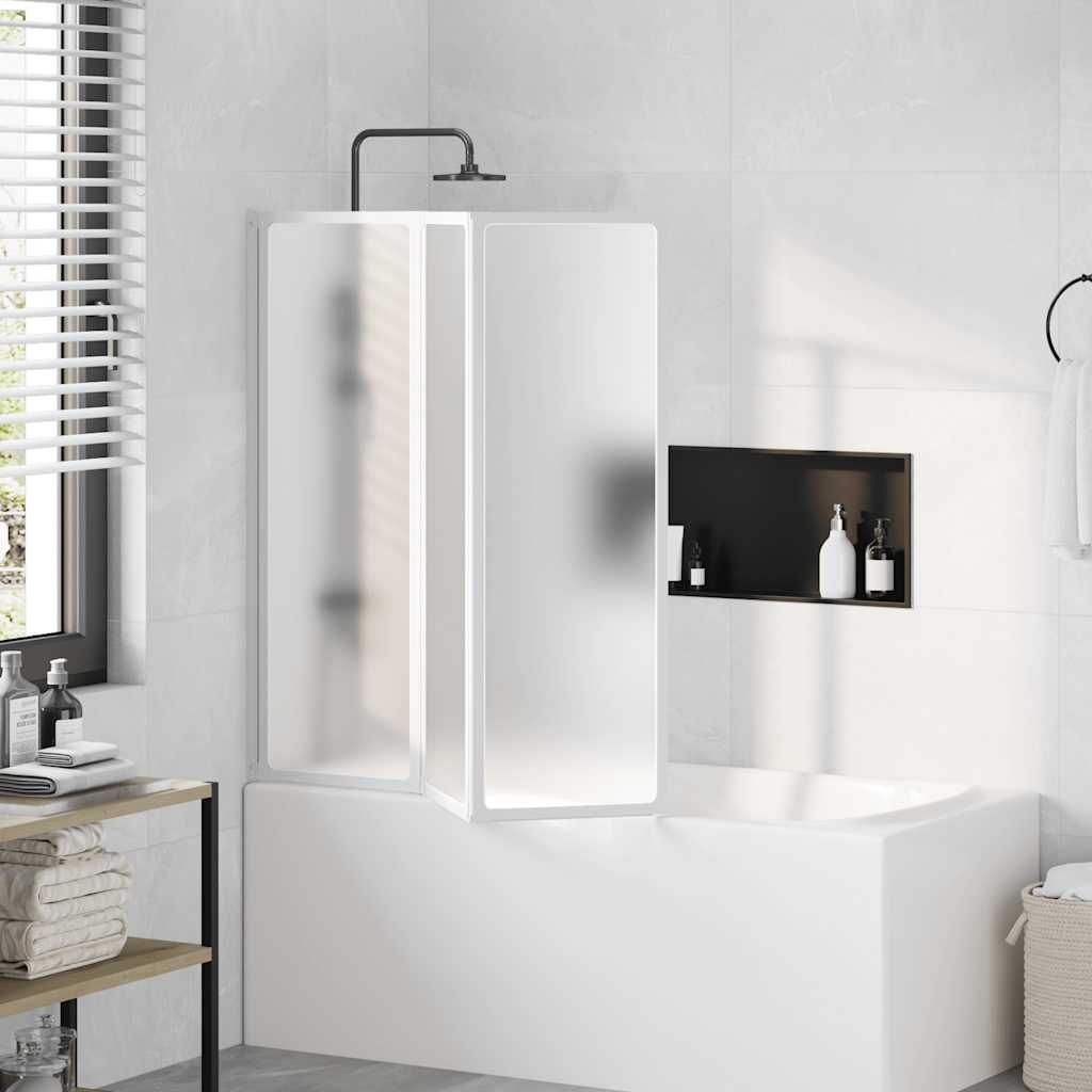 E-shop vidaXL Sprchová a vaňová zástena 117x120 cm, 3 skladacie panely