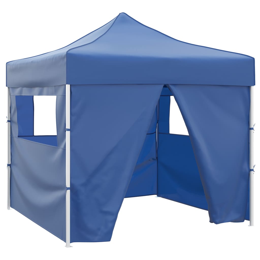 E-shop vidaXL Modrý skladací párty stan so 4 stenami 3 x 3 m