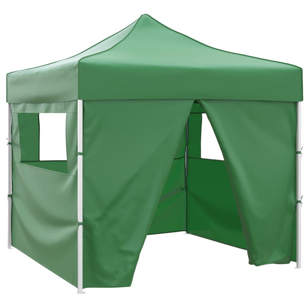 E-shop vidaXL Zelený skladací párty stan so 4 stenami 3 x 3 m