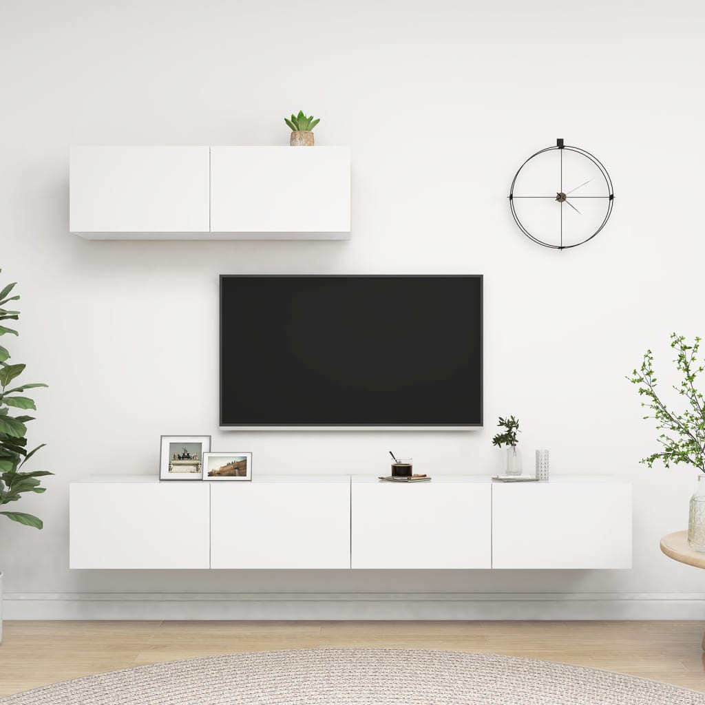 E-shop vidaXL TV skrinky 3 ks, biele, kompozitné drevo