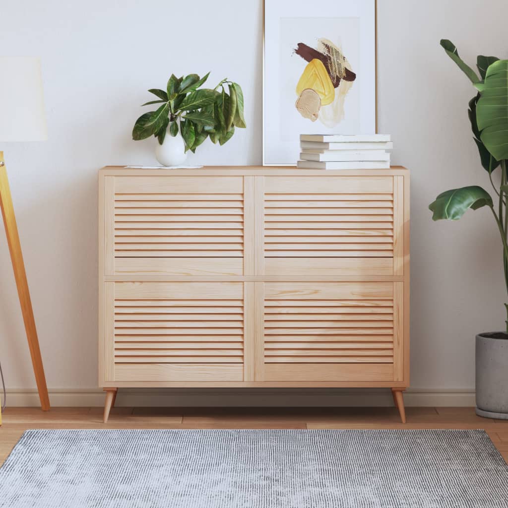 E-shop vidaXL Lamelové dvierka na skrinku 4 ks 39,5x59,4 cm, borovicový masív