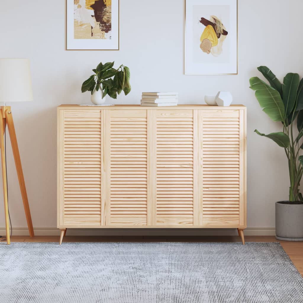 E-shop vidaXL Lamelové dvierka na skrinku 4 ks 99,3x39,4 cm, borovicový masív