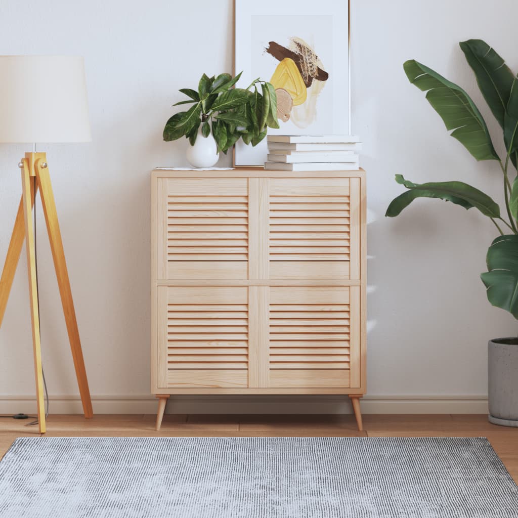 E-shop vidaXL Lamelové dvierka na skrinku 4 ks 39,5x39,4 cm, borovicový masív