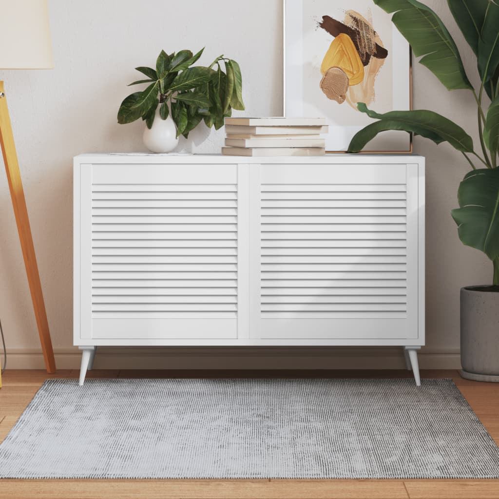 E-shop vidaXL Lamelové dvierka na skrinku 2 ks, biele 61,5x59,4 cm, borovica