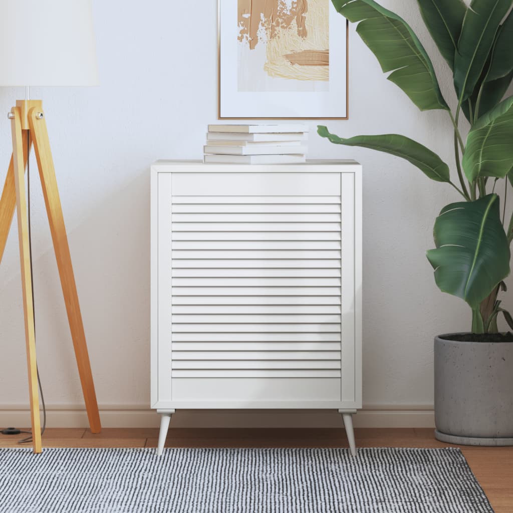 E-shop vidaXL Lamelové dvierka na skrinku, biele 69x59,4 cm, borovica