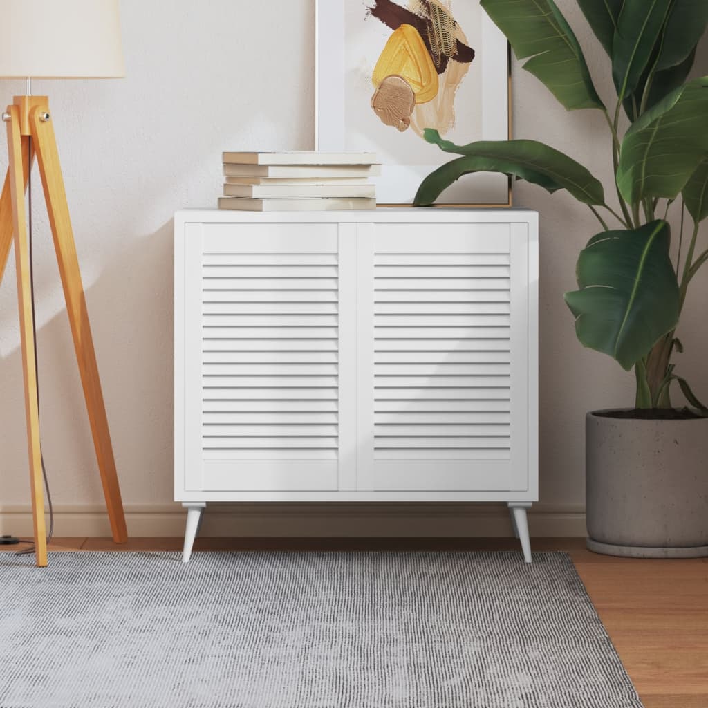 E-shop vidaXL Lamelové dvierka na skrinku 2 ks, biele 61,5x39,4 cm , borovica