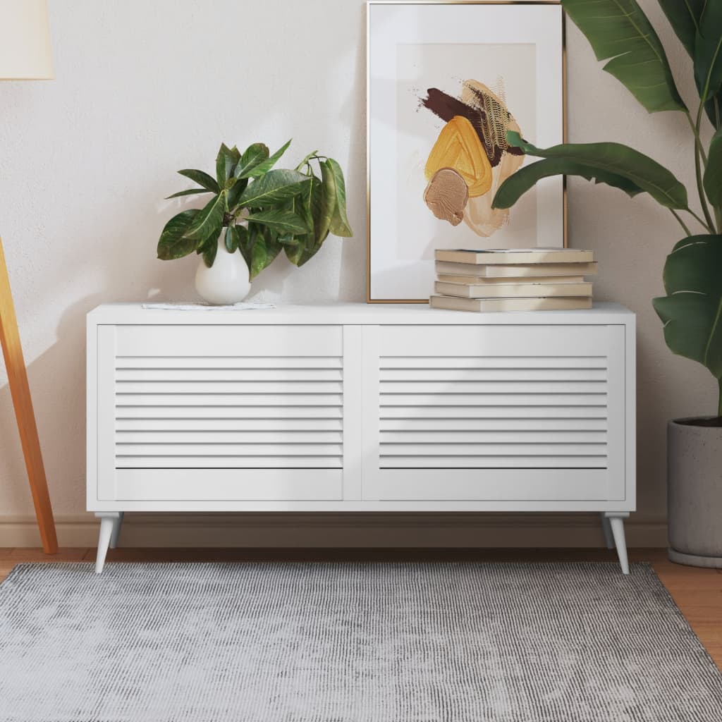 E-shop vidaXL Lamelové dvierka na skrinku 2 ks, biele 39,5x59,4 cm, borovica