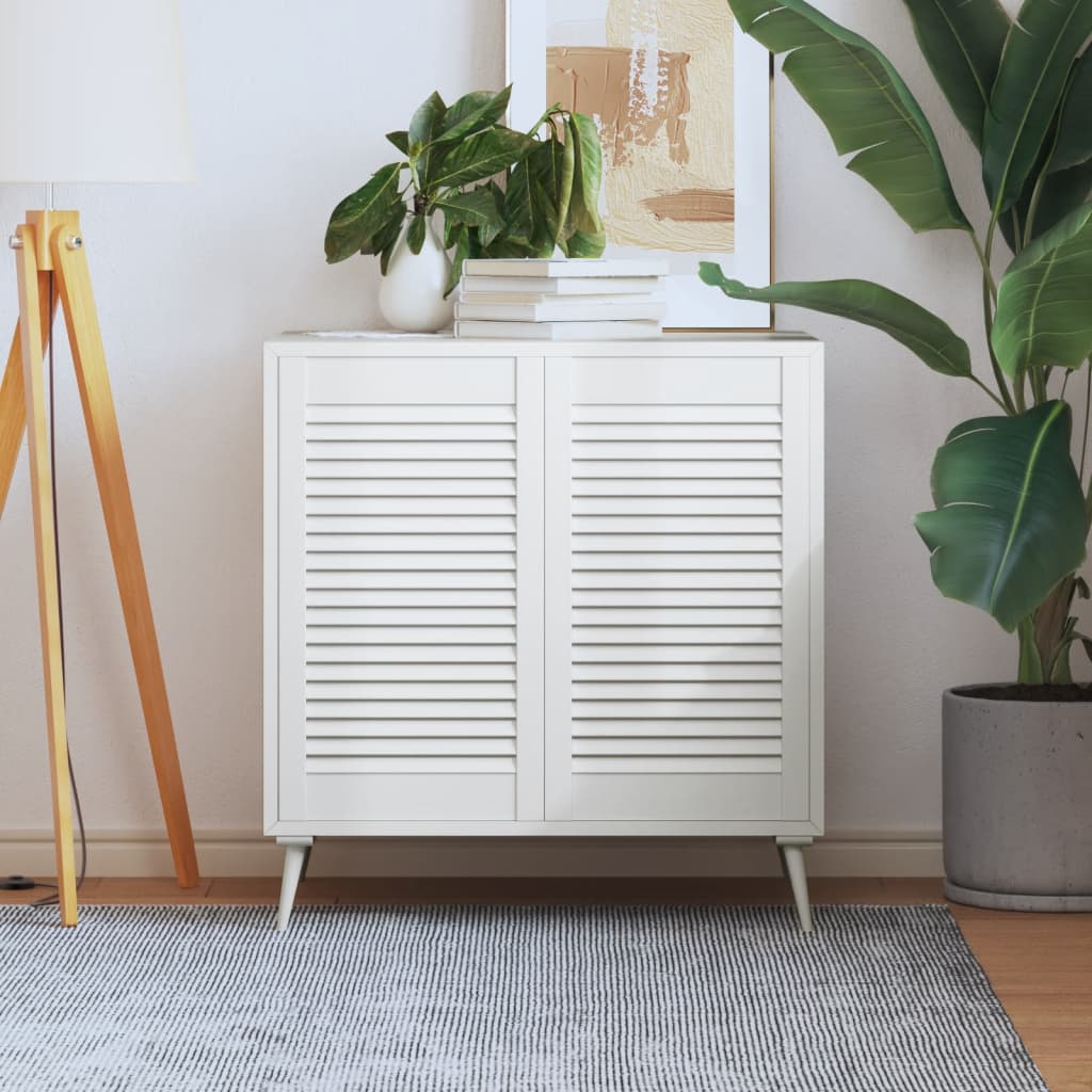 E-shop vidaXL Lamelové dvierka na skrinku 2 ks, biele 69x39,4 cm, borovica